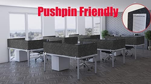 OBEX Panel Desk Mounted PET Privacy Screen, 18" x 42", Shadow