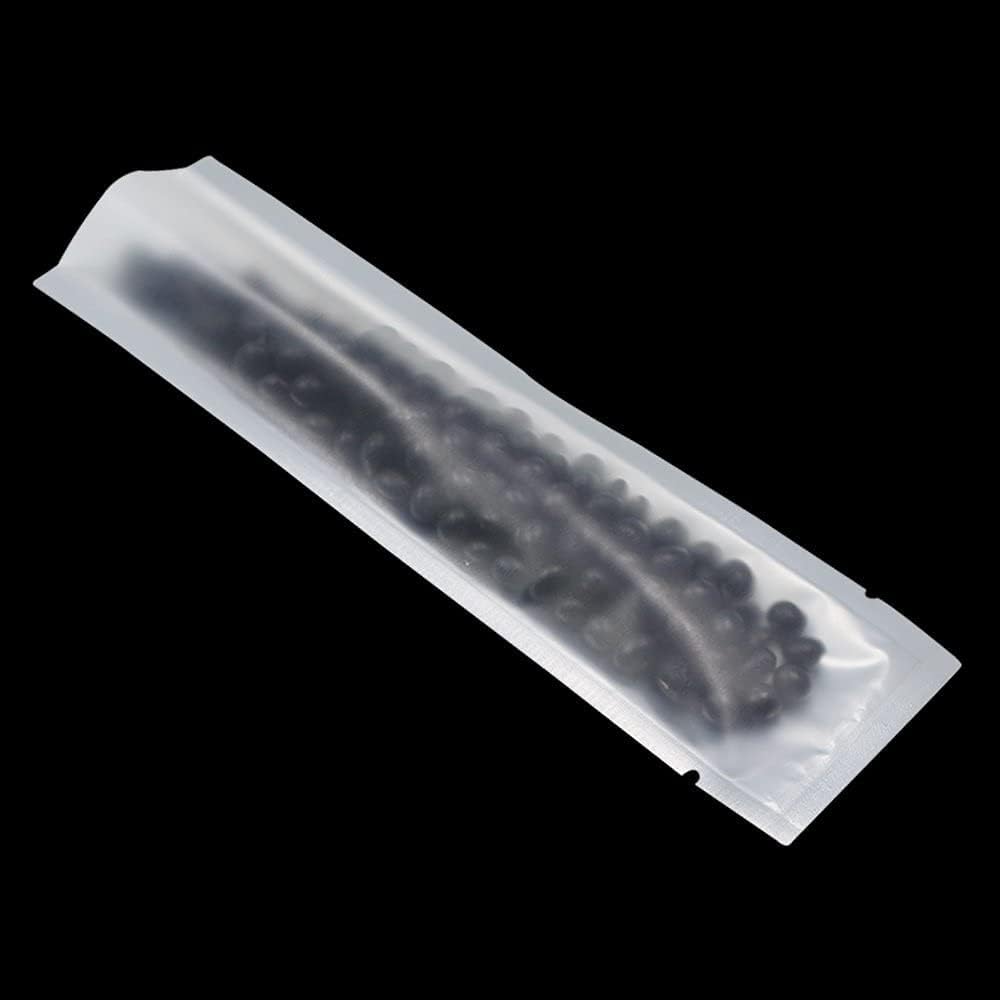 PABCK 1000 Pcs 2.1x7.08 inch (Inside Size 1.77x6.69 inch) Clear Front Vacuum Heat Sealable Pure Mylar Foil Bag for Travel Sampling Packaging Food Storage Aluminum Foil Candy Coffee Powder Package
