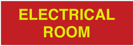 All Quality Basic Electrical Room Sign | Durable Construction | Building Safety - Red/Gold - Small (10 Pack)