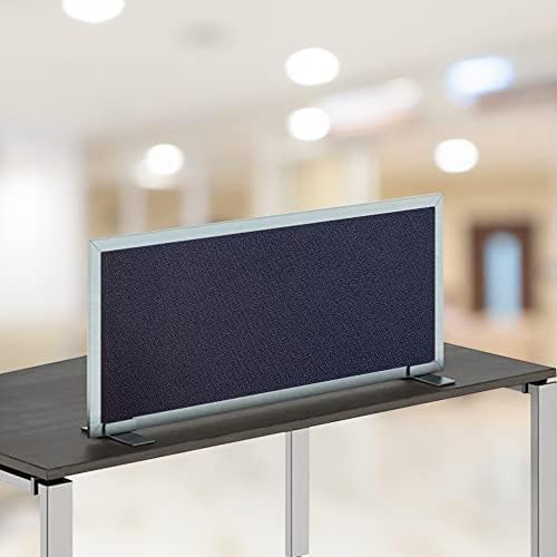 OBEX Acoustical Free Standing Privacy Screen, Cubicle Accessories Desk Privacy Panel, Desk Dividers for Office, Office Furniture Partitions Portable Sound Proof Dividers, 12" x 66", Slate
