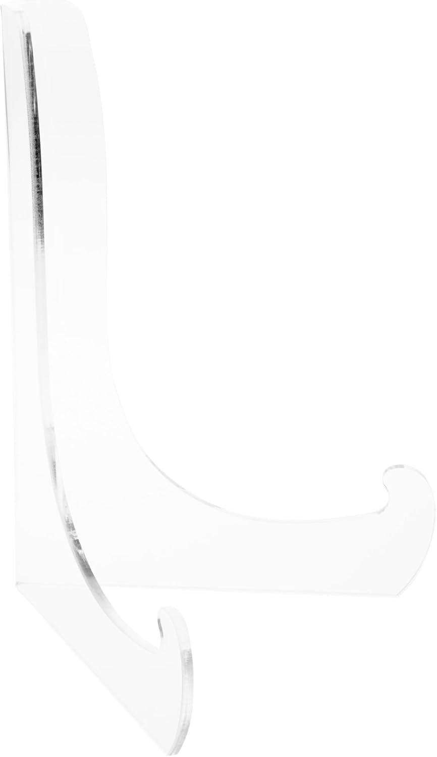 Plymor Clear Acrylic 60-Degree Angle Easel With Shallow Support Ledges, 12" H x 9" W x 8.25" D (6 Pack)