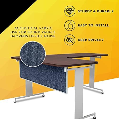 OBEX Acoustic Table Mounted Modesty Desk Privacy & Sound Absorbing Panel for Office Cubicles, 18" x 66", Graphite