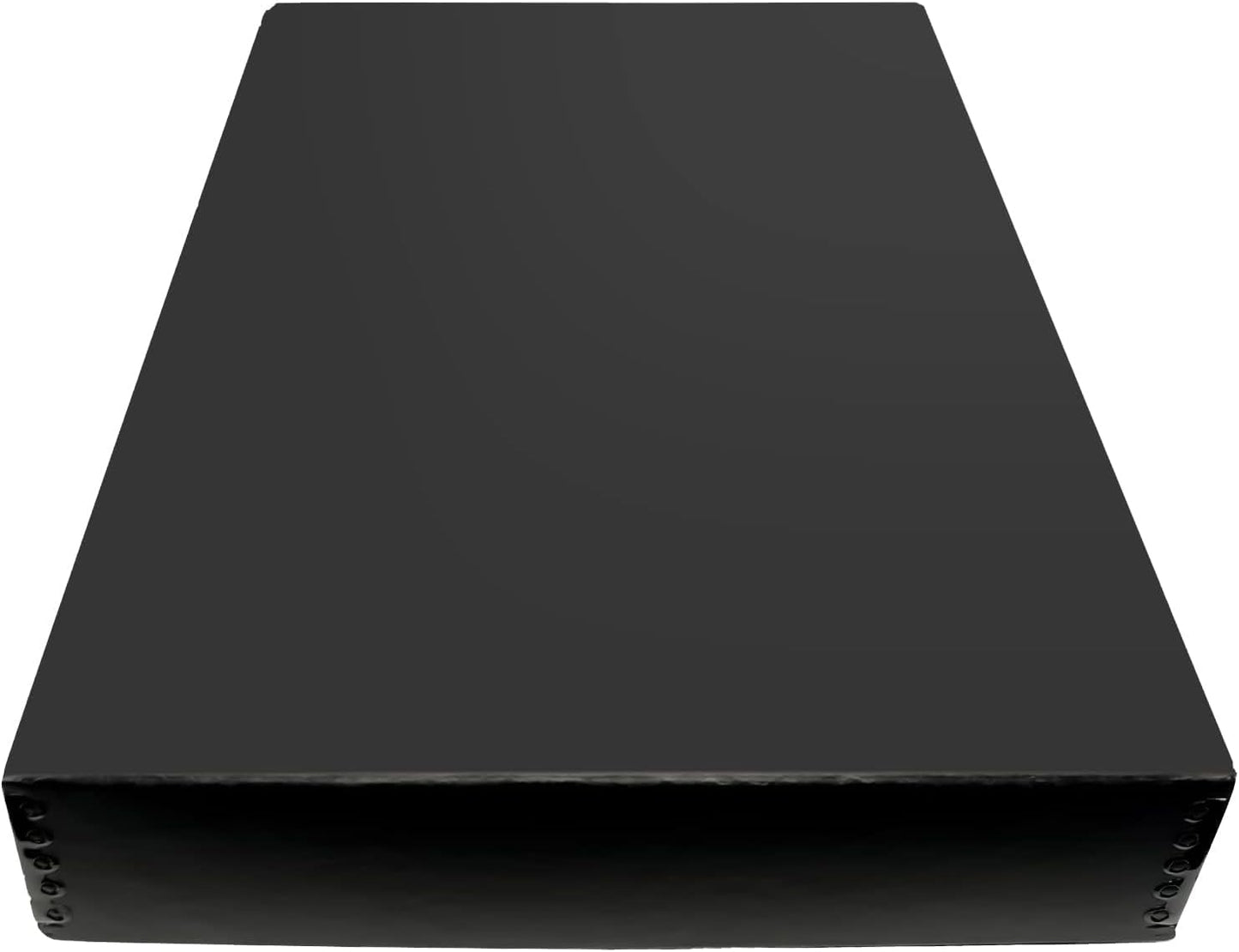 Lineco 13x19 Black Museum Storage Box, Removable Lid and Drop Front Design, 13.5 x 19.5 x 3 in Archival with Metal Edge, For Picture Longevity, Photos, Document, Crafts, Paper Art Print