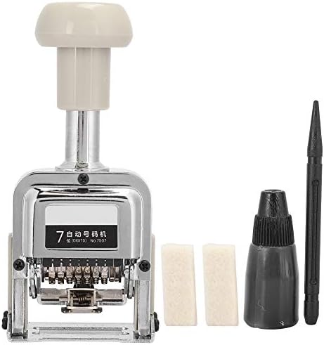 Automatic Numbering Machine, 7 Digits Seal Automatic Transposition Numbering Machine Office Equipment School Supplies Business Numbering Stamps