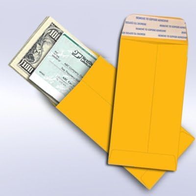 NextDayLabels #7 Coin Envelopes - 25-Pack Brown Kraft Peel & Seal Money Envelopes for Cash, Coins, Jewelry, or Small Parts for Home, Office, or Business Use - Made in USA