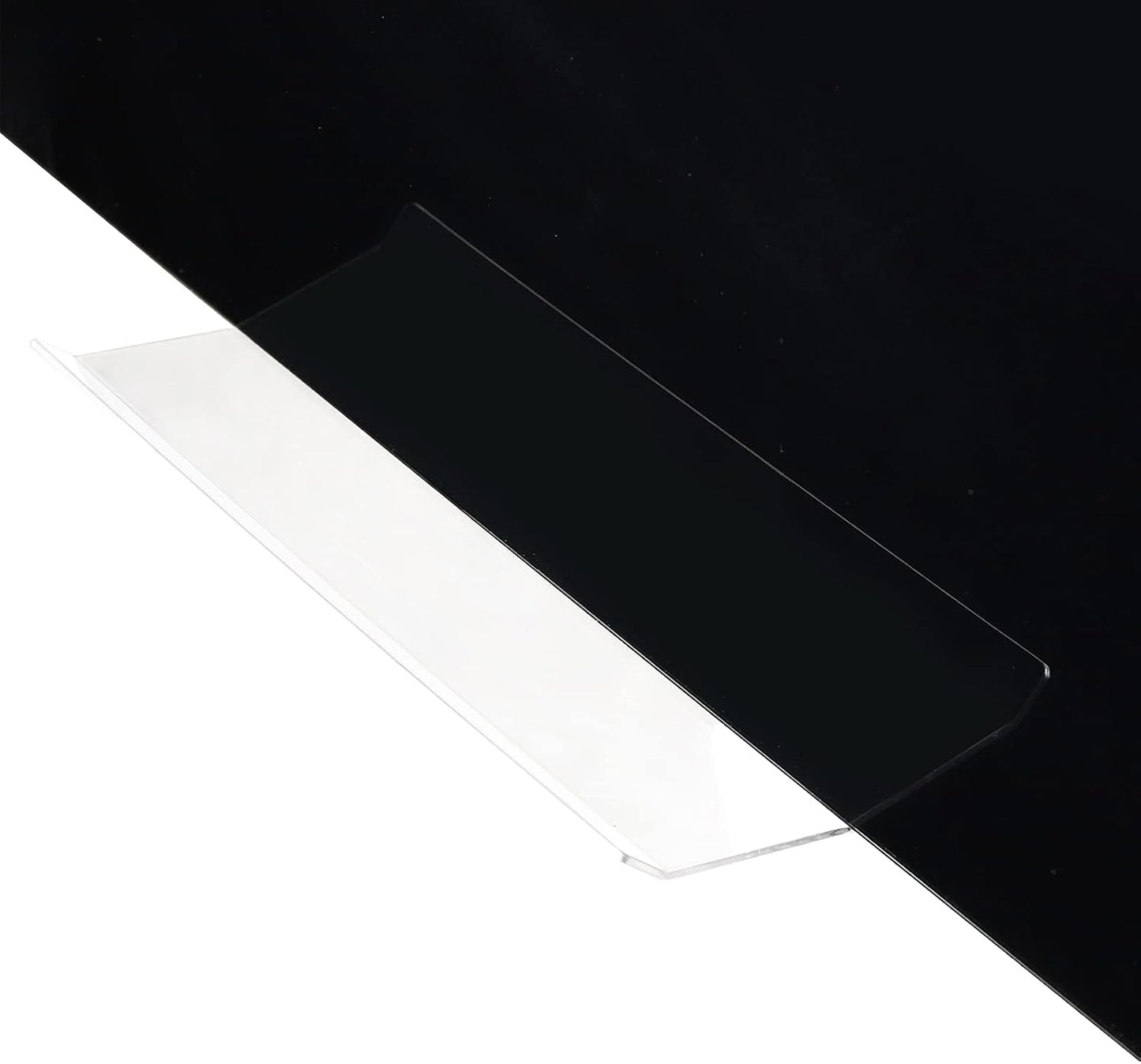 72" x 48" Black Extra Large Glass Whiteboard 6' x 4' Frameless Tempered Black Glass Dry Erase Board with Marker Tray for Interactive Office, Wall Mounted Frosted Glass Whiteboard