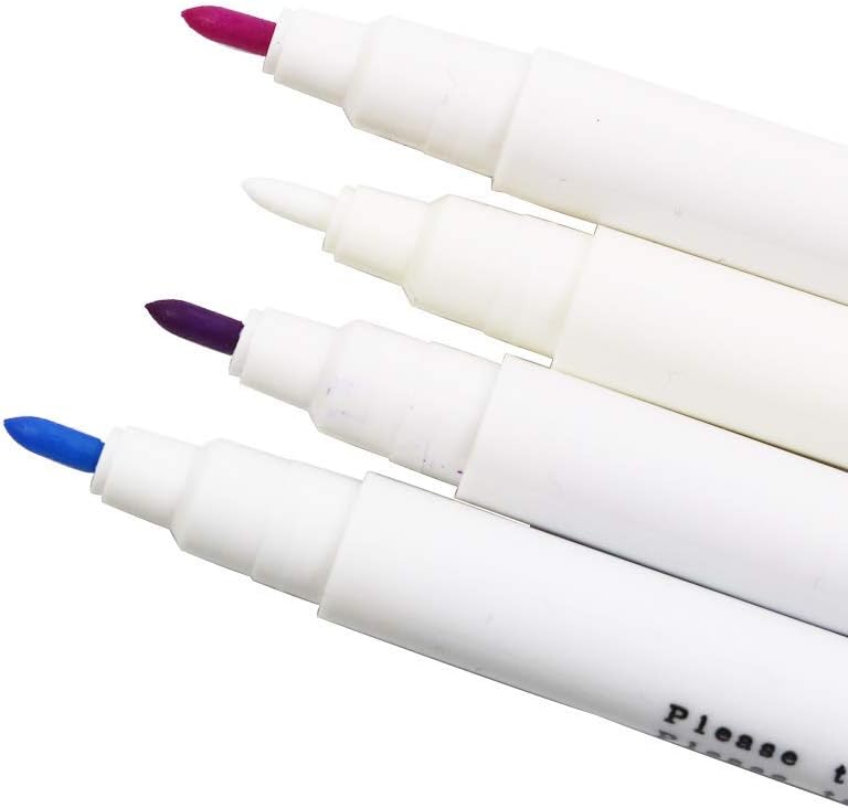 TopHomer Water Erasable Fabric Marking Pen Temporary Marking Auto-Vanishing Pen Fabric Markers Pen Colorful Water Soluble Ink for Dressmaking, Handicraft, Embroidery, Artificial Flowers(Yellow)