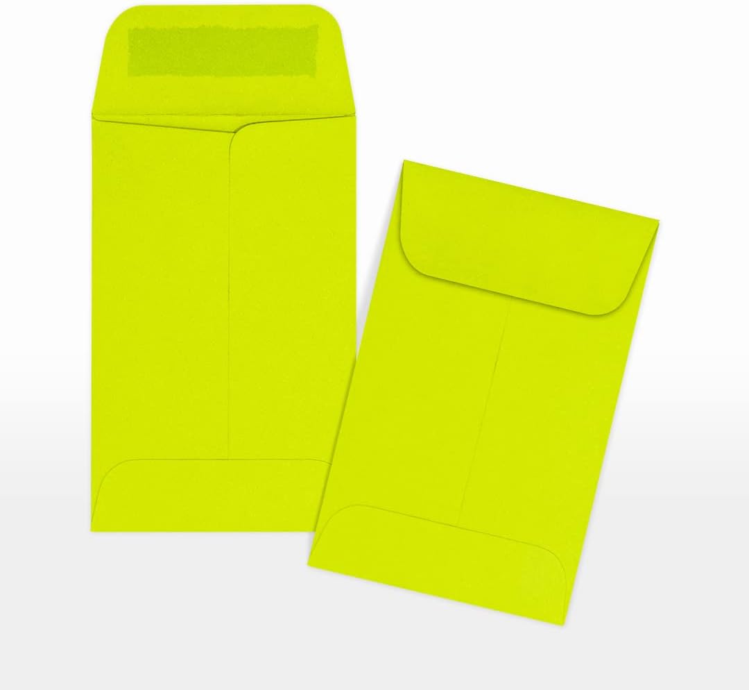 LUXPaper #1 Coin Envelopes | 2 1/4" x 3 1/2" | Wasabi Green | 80lb. Text | 250 Qty