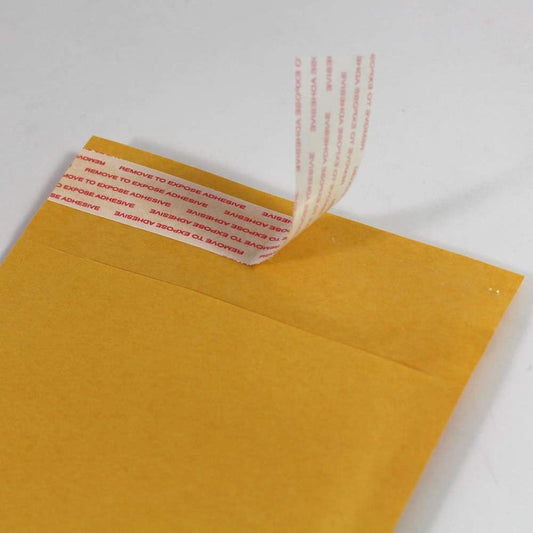 AM-Ink 500 Pcs #000 4x8 Kraft Bubble Padded Envelopes Mailers Self Adhesive Shipping Bags