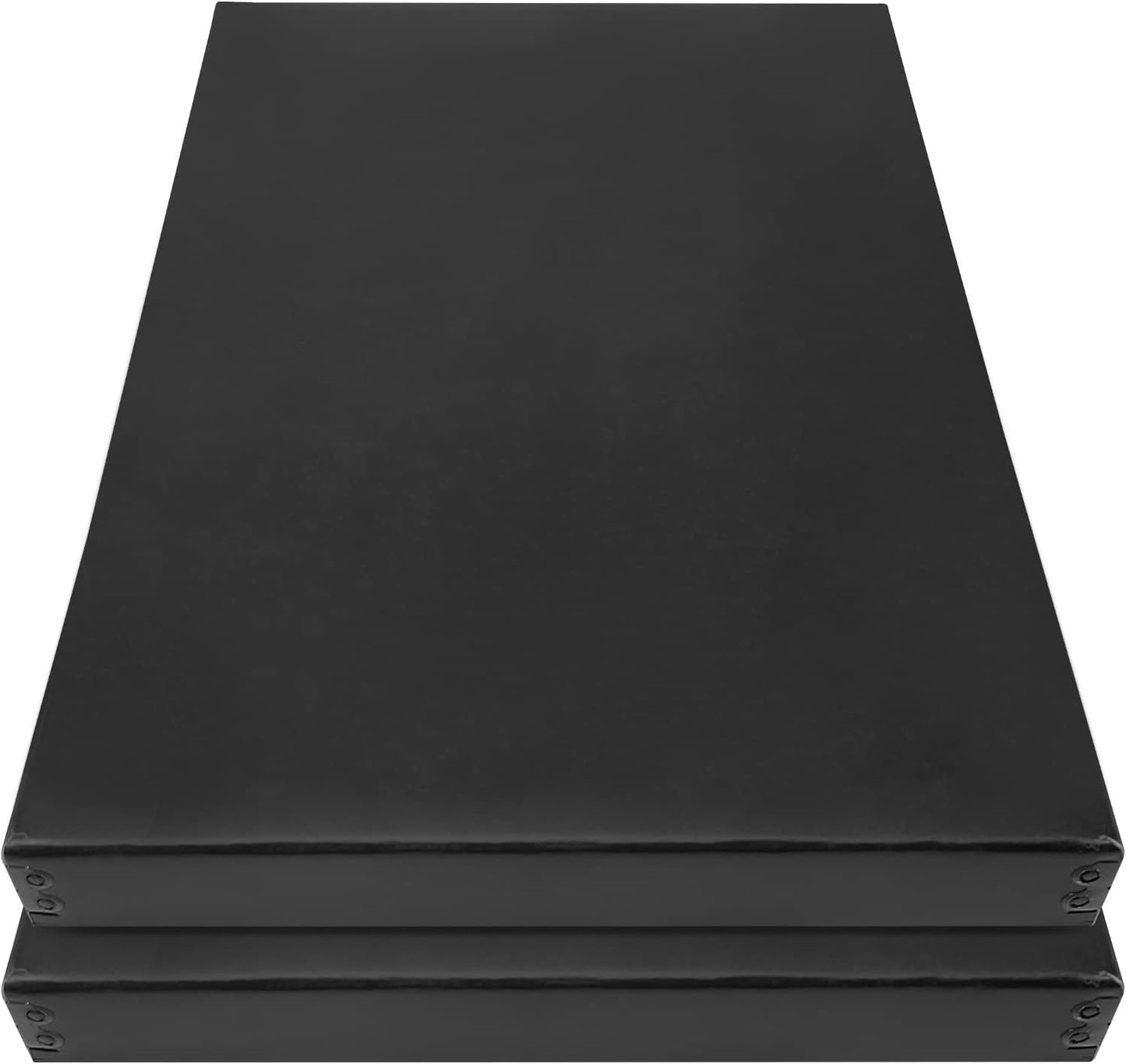 Lineco Museum Archival Storage Box, 11.75x17.75x1.5 in. Drop Front Design. Acid-Free with Metal Edge. Organize Photos, Pictures, Prints, Documents, Crafts, DIY. Black, 2 Pack