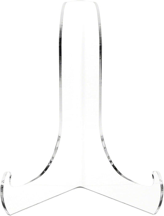 Plymor Clear Acrylic 60-Degree Angle Easel With Shallow Support Ledges, 6" H x 4.5" W x 3.5" D (3 Pack)