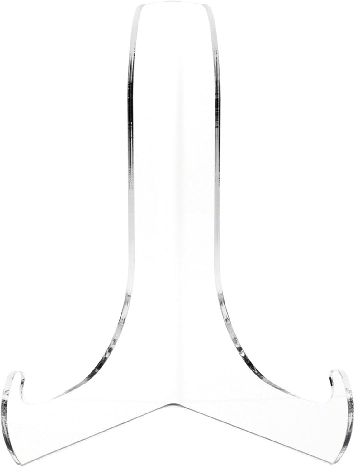 Plymor Clear Acrylic 60-Degree Angle Easel With Shallow Support Ledges, 6" H x 4.5" W x 3.5" D