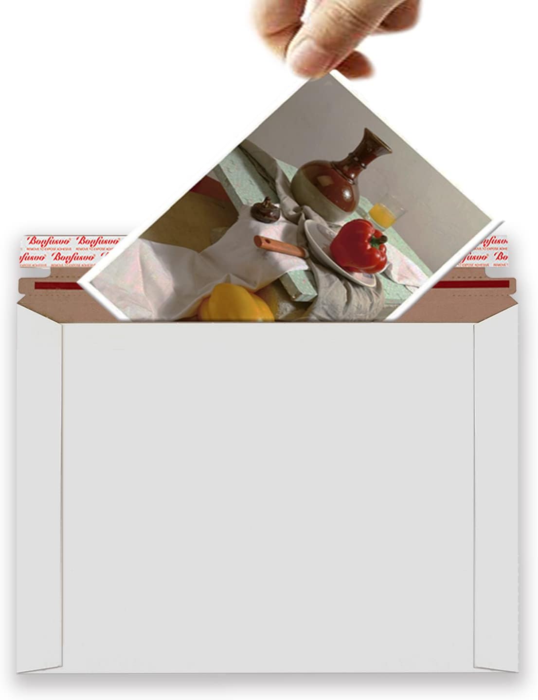 Rigid Mailers 30 Pack 10 x 13.5 inches White Self Seal Stay Flat Bulk Cardboard Kraft No Bend Mailers Peel and Seal for Document Photos Pictures Papers Files CD
