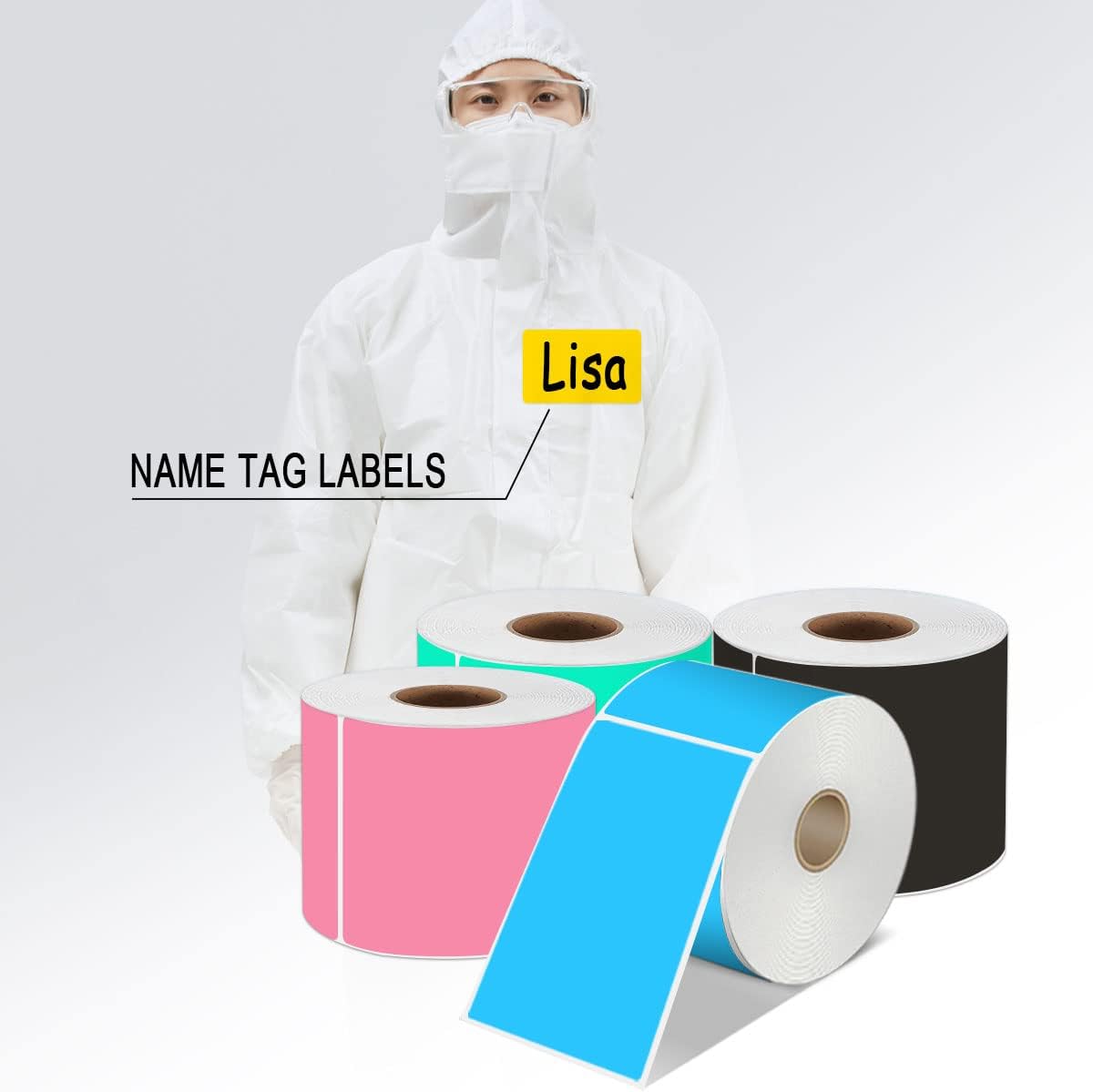 PARLAIM Large 3 X 5 inch Square Color-Coding Stickers, Rectangular Yellow Color Code Inventory Labels 250pcs per Dispenser Box for Warehouse Box Tags