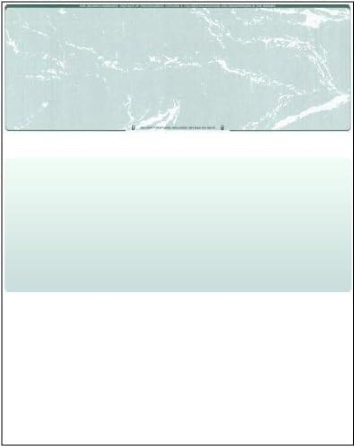 Compuchecks Check on Top Blank Check Paper - 100 Pack, Quick-Books & Laser Printer Compatible - Security Business Checks with Voucher - 8.5" x 11" Green Marble