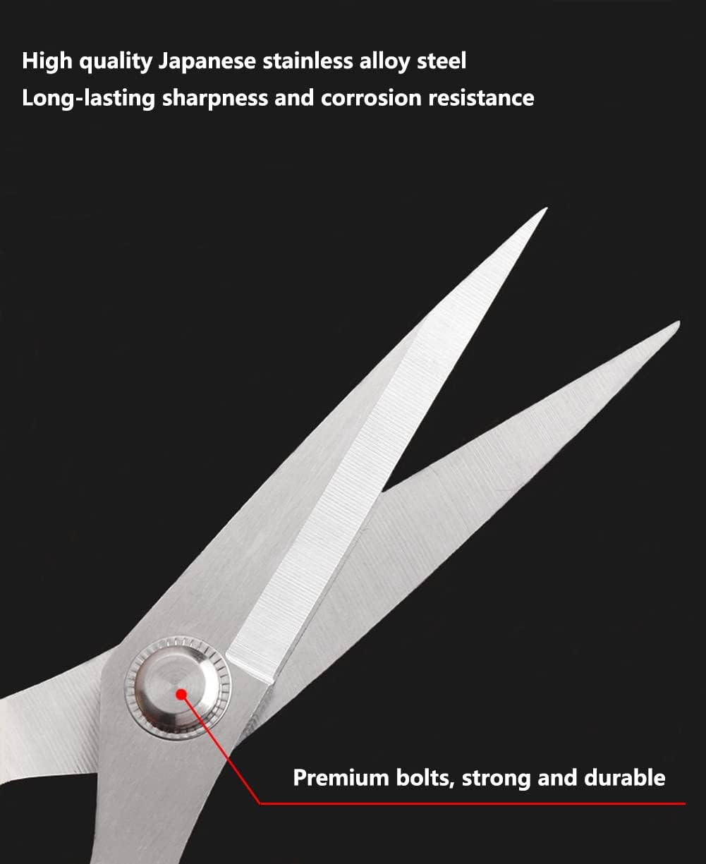 All purpose scissors heavy duty - for kitchen, office, home use, multipurpose Industrial grade scissors (rose gold)