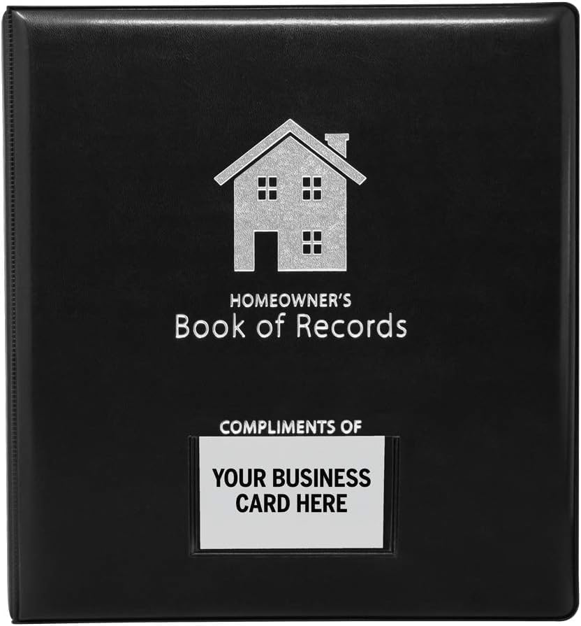 Homeowner's Book of Records Binder, Organize Household Receipts and Home Repair Record Keeping (Navy - 2 Pack)