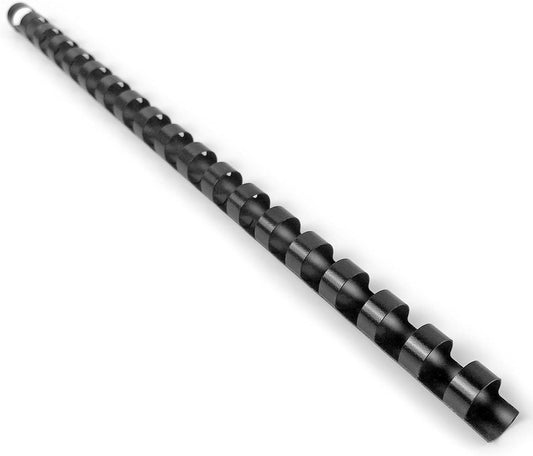 HOUYEE 1/2 Inch Plastic Binding Comb 19 Ring, 90 Sheet Capacity, Letter Size Black Comb Binding Spines (100 Pack)