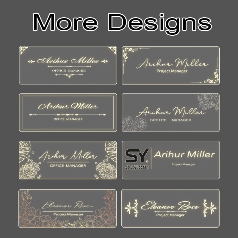 Custom Name Plate for Desk with Light Up Acrylic & Wooden Base - Personalized Office Sign for Teacher, Boss, Coworker - Employee Appreciation Gift for Educators Professionals