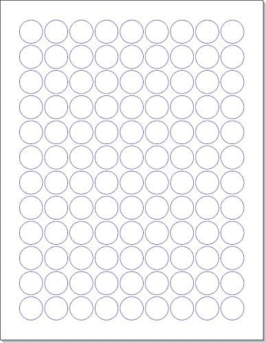 NextDayLabels – 3/4 Inch Round Labels - Round Sticker Labels for Printer - Matte White Blank Laser/Inkjet Printer Labels - Circle Stickers Printable Labels (100 Sheets, 108 Per Sheet, 10800 Labels)