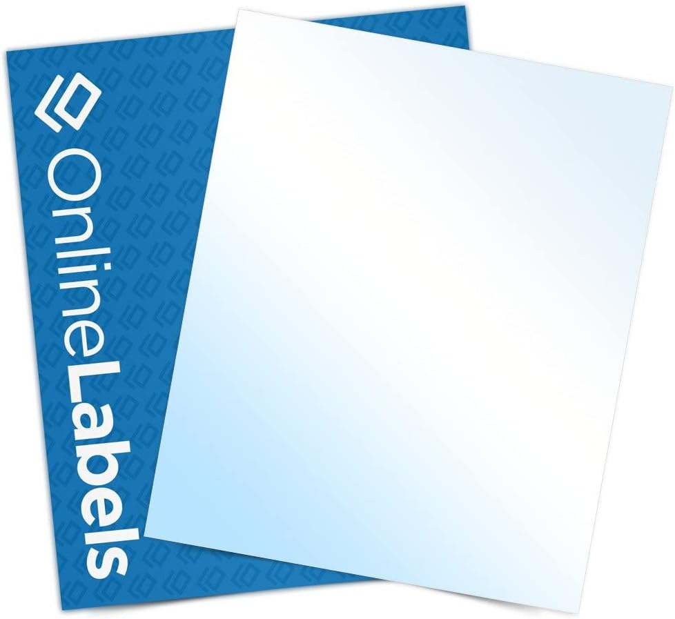 8.5 x 11 White Gloss Sticker Paper (Inkjet Printers Only) - 1000 Sheets - Full Sheet Labels - OnlineLabels