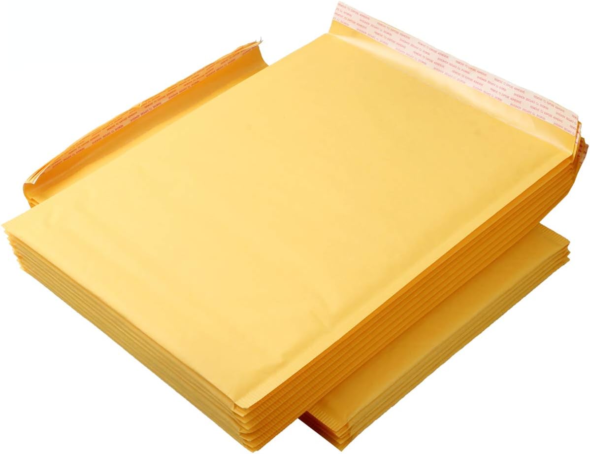 Acrux7 Kraft Bubble Mailers 11 x 16 Inch, 25 Pack Padded Envelopes, Self Seal Bubble Mailers with Peel-N-Seal, Padded Envelopes Shipping Envelopes for Shipping and Packaging