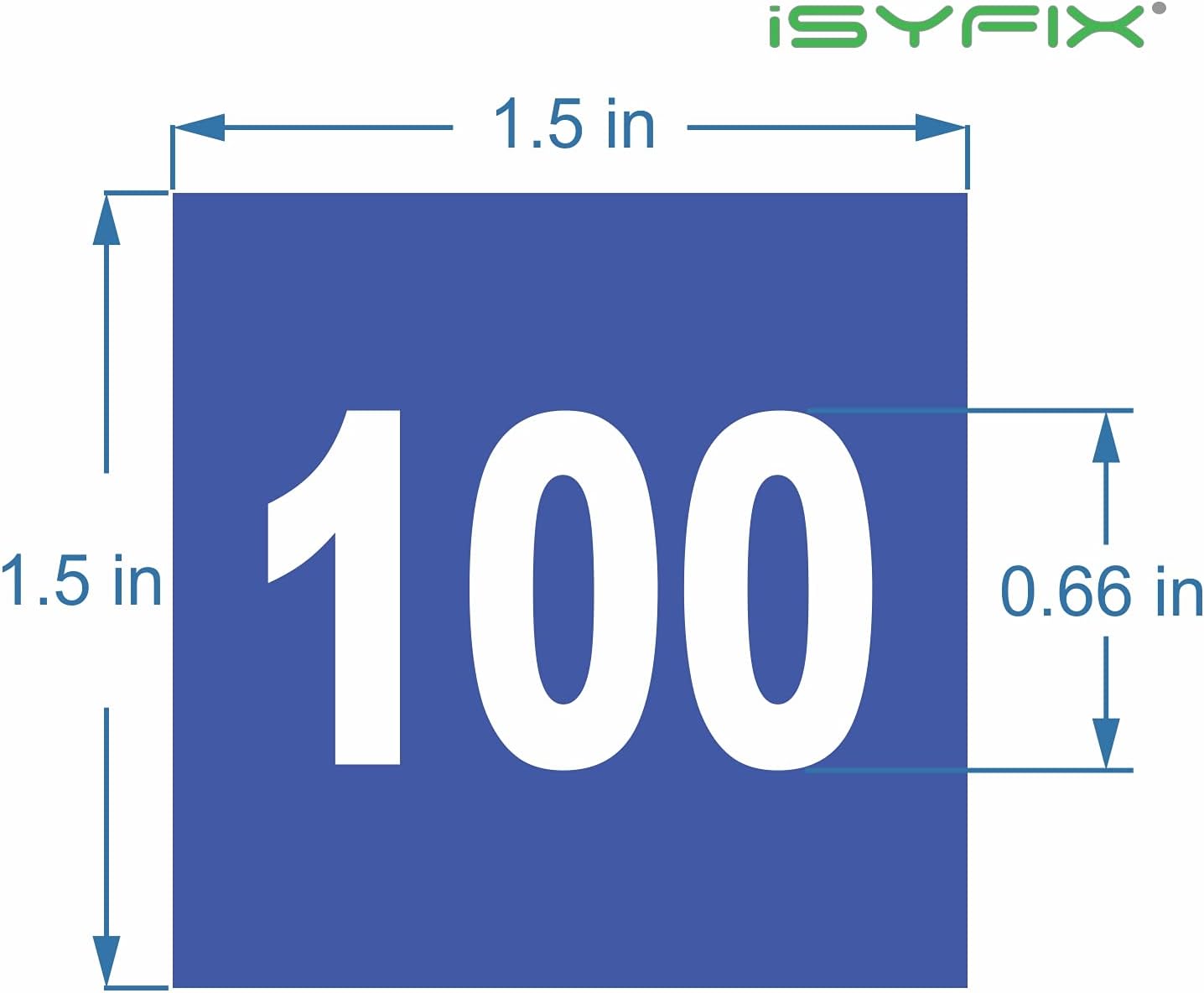 iSYFIX Blue Consecutive Number Stickers – 1 to 100, 1.5-inch, 1 set – Vinyl Self Adhesive Premium Decal, Ideal for Inventory, Storage, Organizing, Boxes, Bins, Toolbox, Lockers & More, Indoor/Outdoor