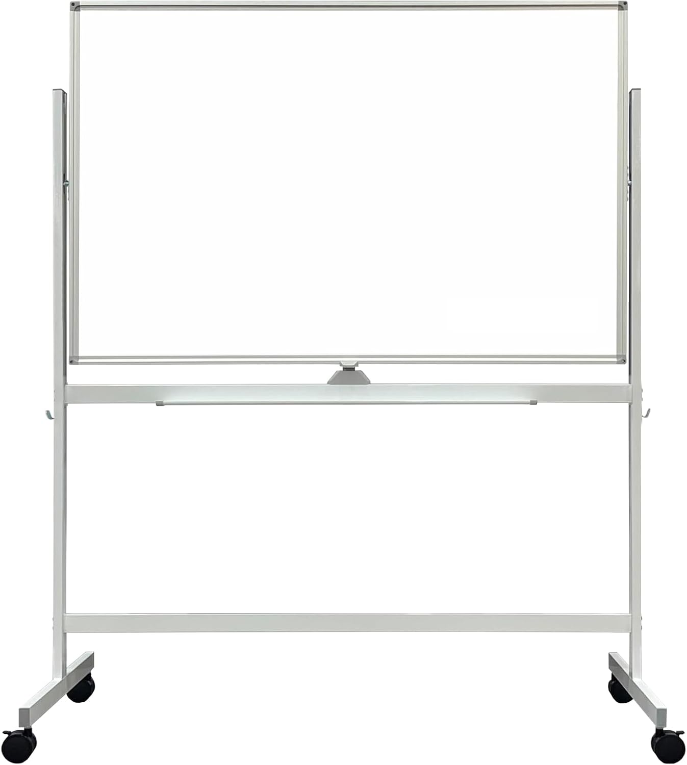 BIBOC Large White Board 32x48 Inches - Mobile Rolling White Board on Wheels, Double-Sided Height Adjustable Dry Erase Whiteboard Wheel with Stand for Office, School, Home-BNK3248WH