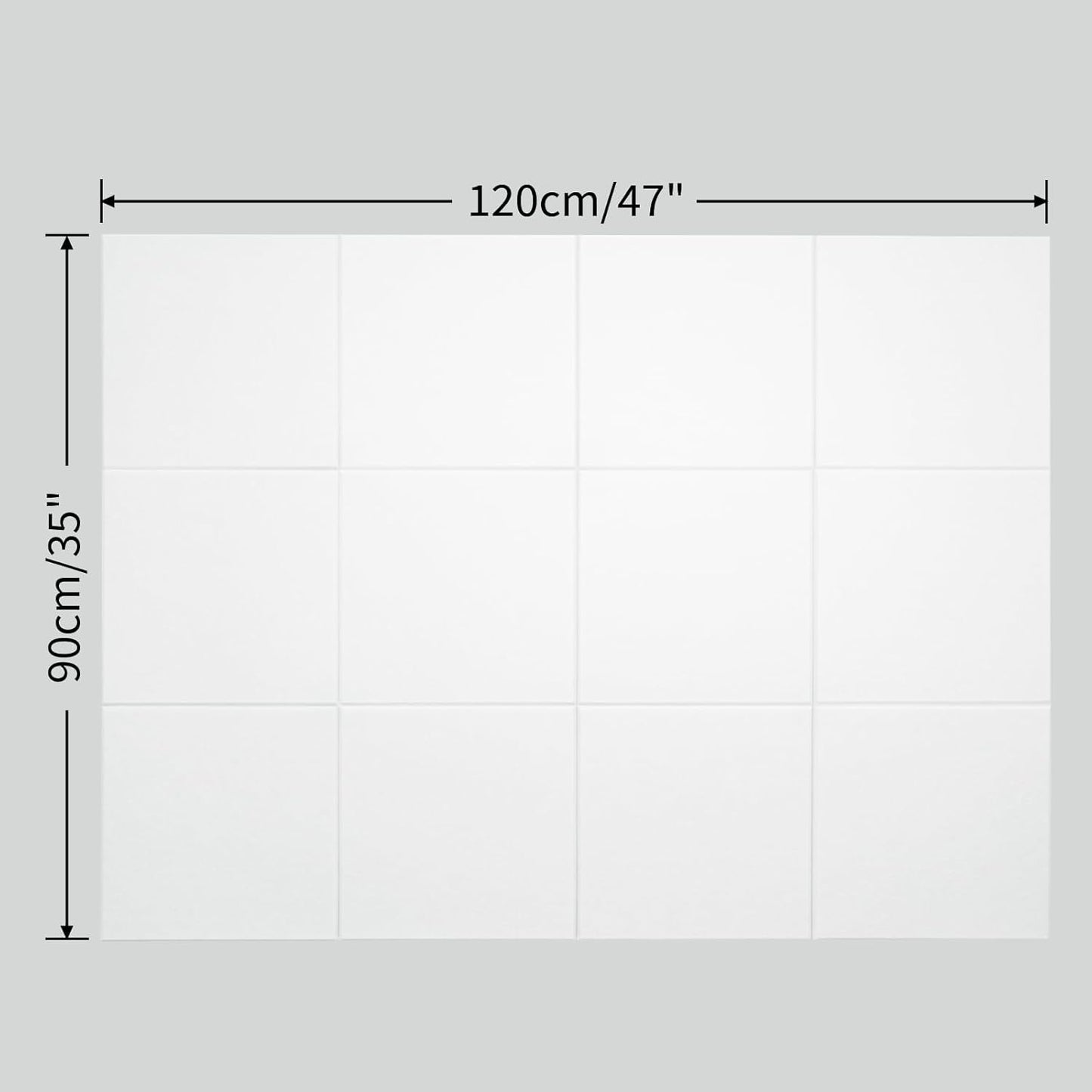 White Large Cork Board for Wall 12 Pack