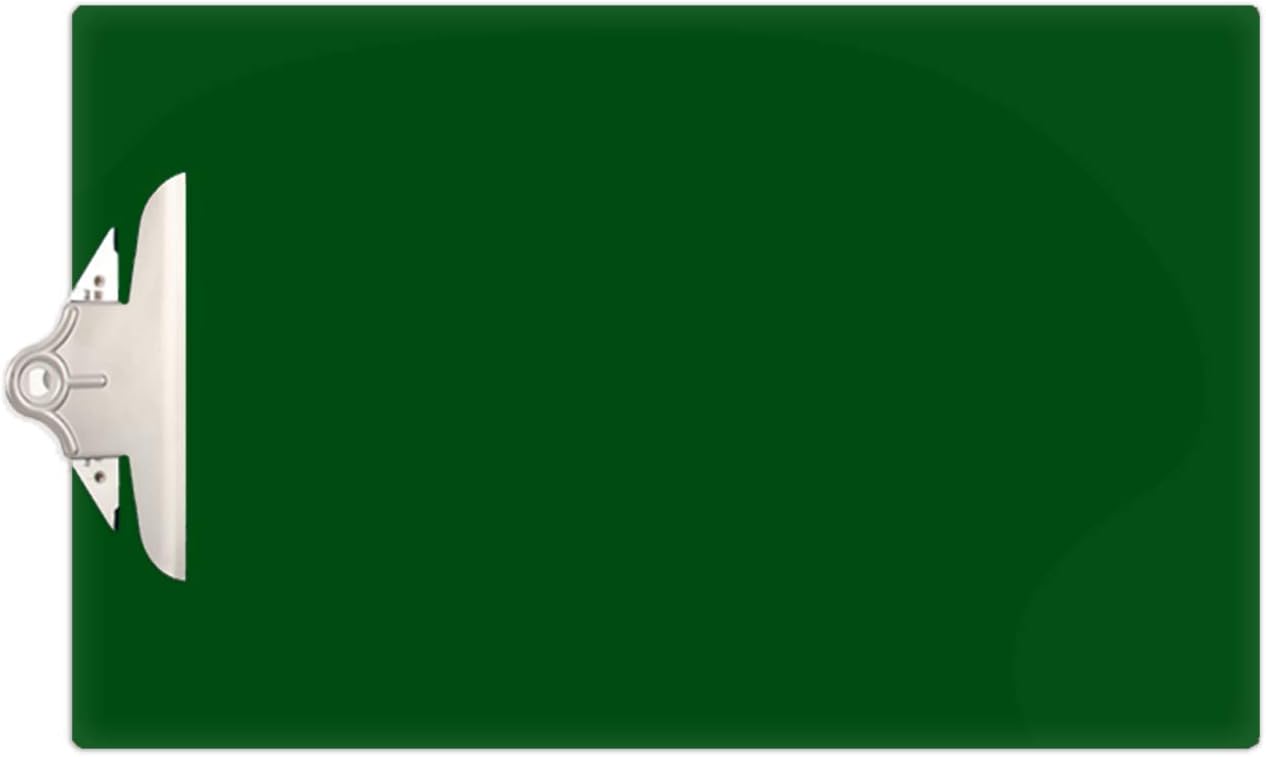 11x17 Clipboard Acrylic Panel Featuring a Jumbo Board Clip Green