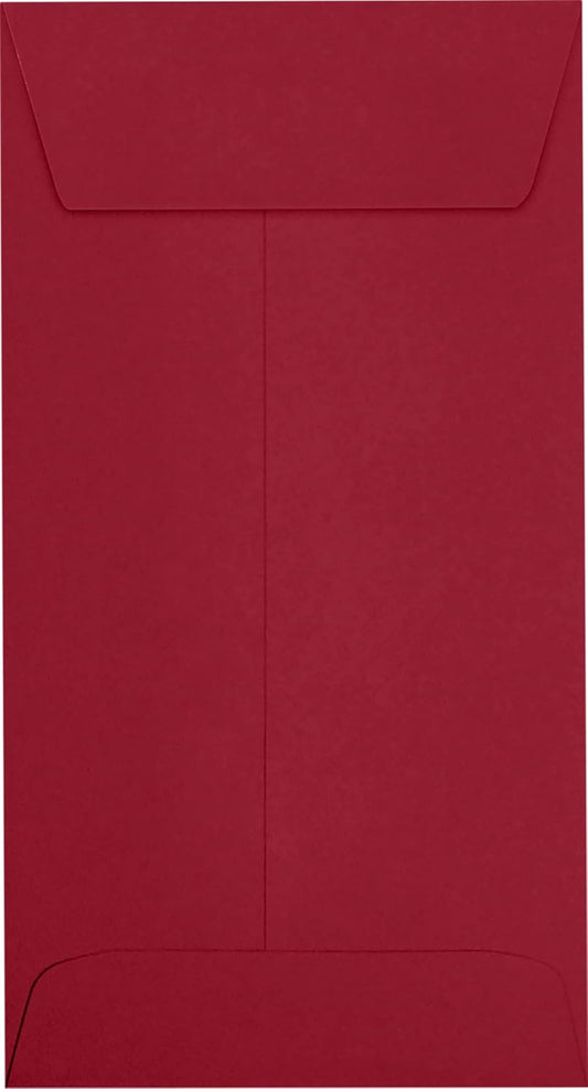 LUXPaper #7 Coin Envelopes | Peel & Press | 3 1/2" x 6 1/2" | Garnet Red | 80lb. Text | 500 Qty