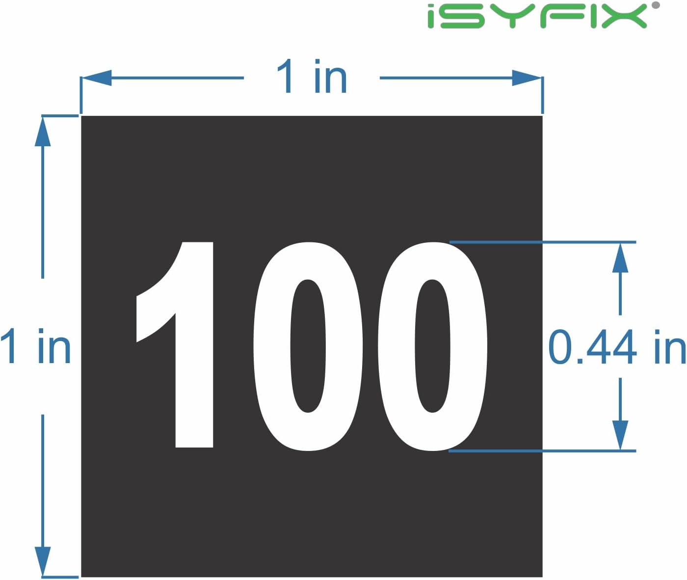 iSYFIX Black Consecutive Number Stickers – 1 to 100, 1-inch, 1 Set – Vinyl Self Adhesive Premium Decal, Ideal for Inventory, Storage, Organizing, Boxes, Bins, Toolbox, Lockers & More, Indoor/Outdoor
