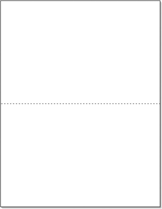 NextDayLabels - Letter Size White Perforated Blank Post Card Cardstock, 75 lb Cover Stock (203 gsm) 2 per Page, Cards Measure 8.5" X 5.5", Inkjet/Laser Compatible - 250 Sheets / 500 Cards