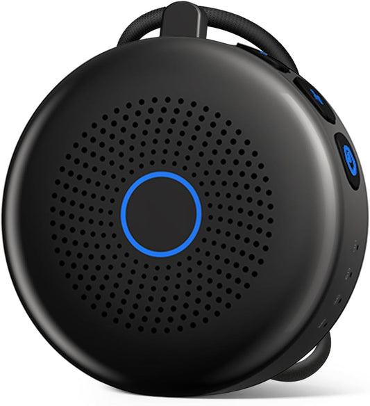 Sleepbox Portable White Noise Sound Machine 30 Soothing Sounds Rechargeable Battery Small for Travel 32 Volume Control Noise Canceling Sleep Machine Sound Therapy for Baby Kids Adults (Black)