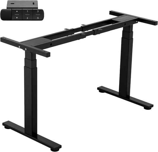 TOPSKY Dual Motor 3 Stage Electric Adjustable Standing Desk Frame for up to 80”x31.5” Table Tops Heavy Duty 300lb Load Capacity for Home Office (Black Frame Only)