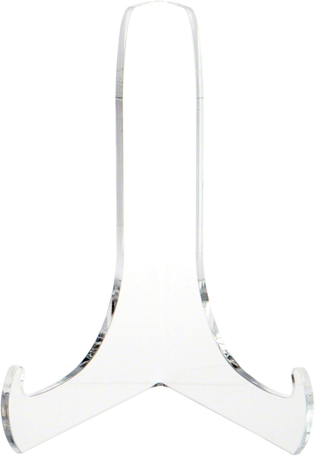 Plymor Clear Acrylic 60-Degree Angle Easel With Shallow Support Ledges, 7.5" H x 5.75" W x 4.75" D (2 Pack)