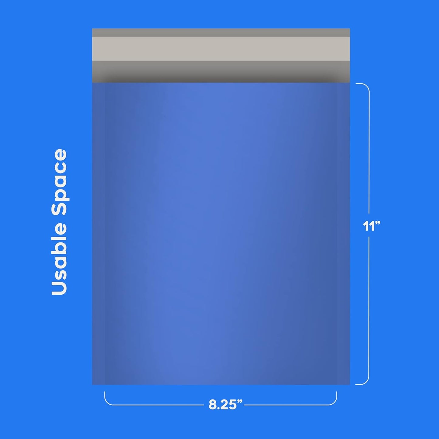 The Boxery Colored Poly Bubble Mailers (#2 8.5x12'', Blue)