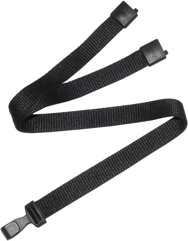 25 Pack Bulk-Polyester Breakaway Lanyards with Plastic No Twist Clip & Safety Breakaway Clasp-Great for Radiology-School Hospital-MRI Safe-Neck Strap I.D. Badge Holders 36” (Black) by BETOOM