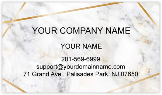 Custom Premium Business Cards, Full color - Marble (350gsm-Thick paper), Made in The USA (Lines)