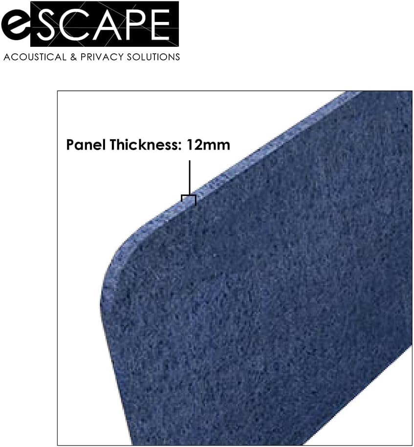 Freestanding Acoustic Desk Divider with Mount | Eco-Friendly Privacy Screen Panel | Noise Reducing Desk Partition | Tackboard Option & Easy to Install | Made from Recycled Plastic | Green - 18" X71"
