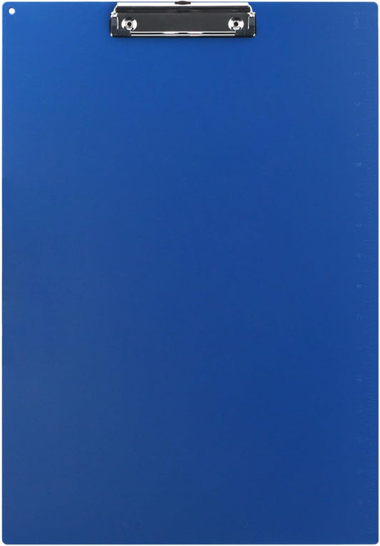 Acocony 11x17 Clipboard Vertical with Ruler Extra Large Clipboard Low Profile Clip 11 x 17 Clipping Board Plastic Blue Pack of 1