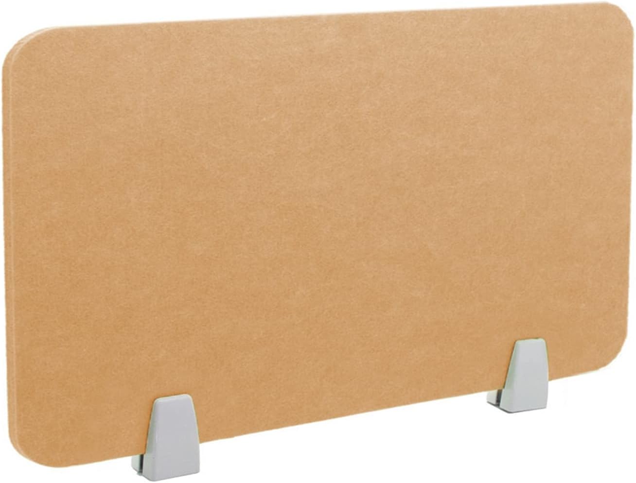 Icegrey Acoustic Desk Divider Privacy Panel Removable Sound Absorbing Desk Partition Board with 2 Clips for Student Call Centers Offices Braries Classrooms Library, Light Brown, 15.6x15.6