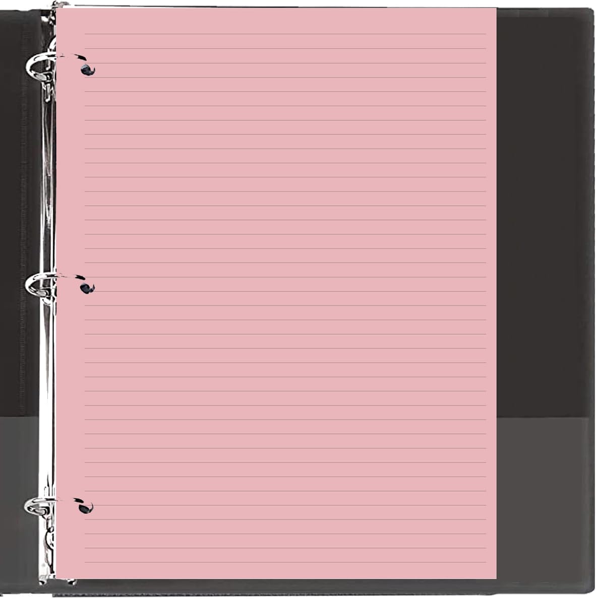 (3-Pack) Colorful 3 Hole Lined Paper - 300 Sheets/600 Pages Loose Leaf Paper Line Refills, Per Color 60 Sheets, 8.5" x 11"