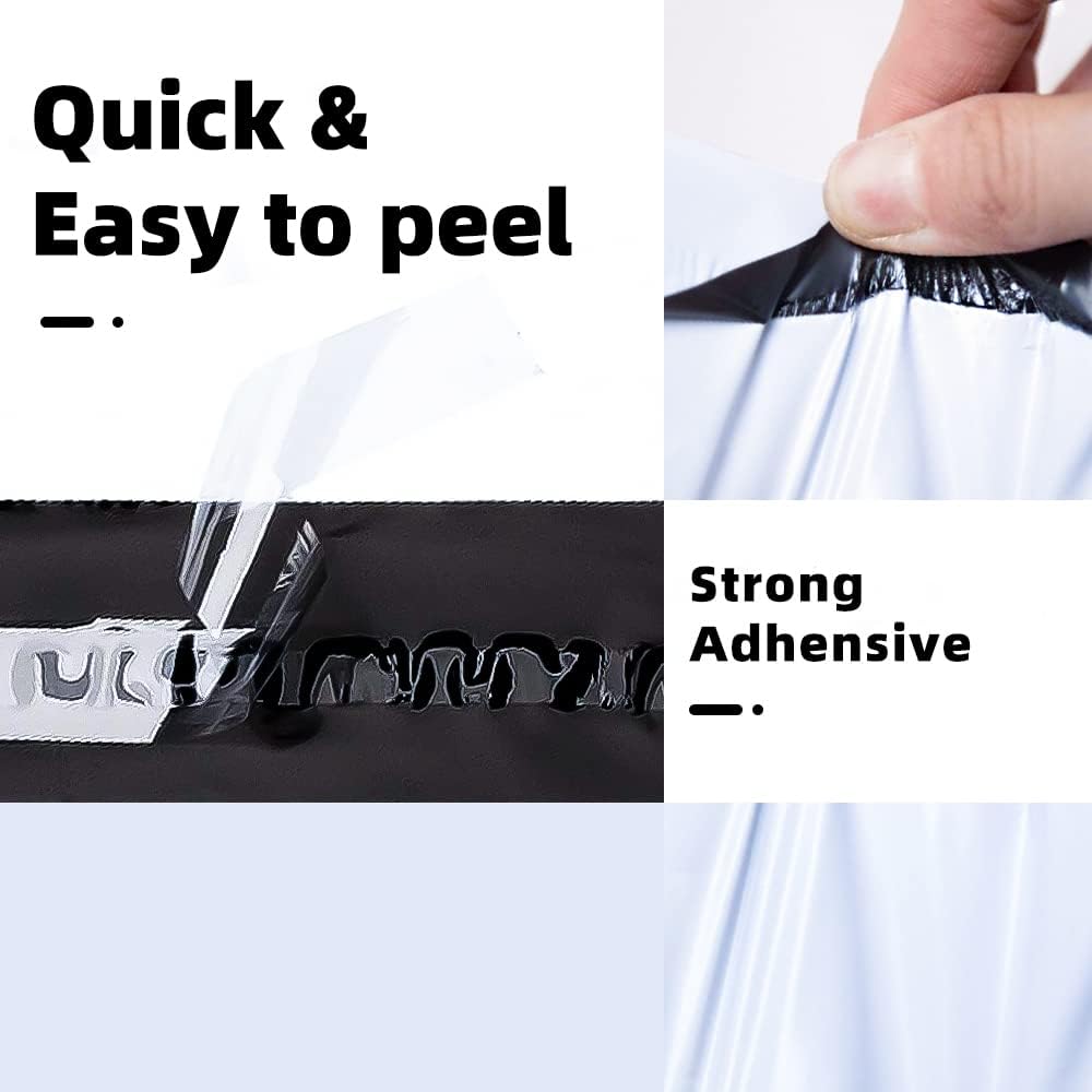 POLYSELLS 200 pcs 24x24 Inches White Poly Mailers Shipping Envelopes, Strong Adhesive Sealing, Waterproof, and Tear-resistant Postal Mailing Bags for Clothing, Books, and Accessories