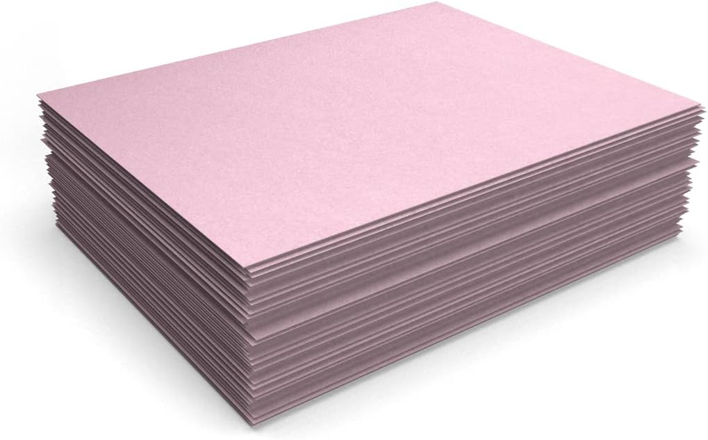 LUXPaper 8.5" x 11" Paper | Letter Size | Rose Quartz Metallic | 80lb. Text | 50 Qty
