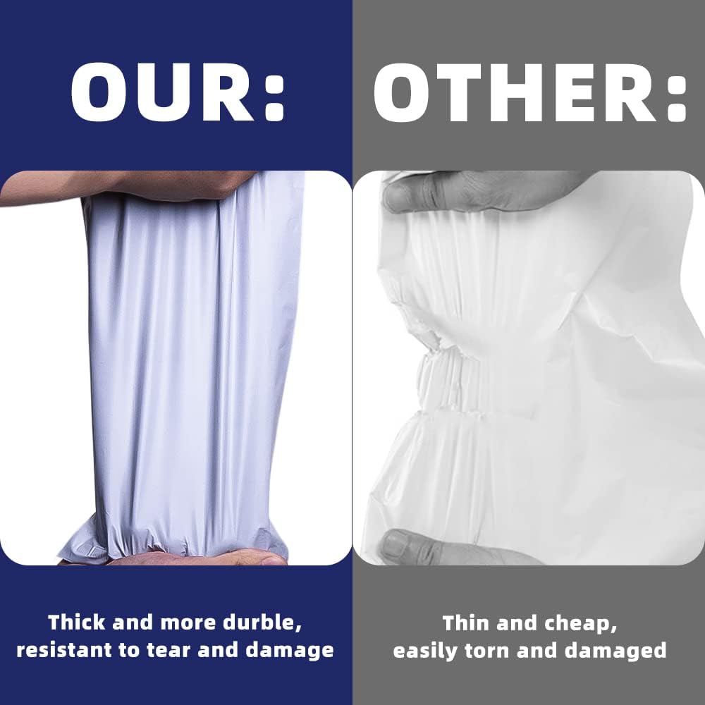 POLYSELLS Poly Mailers Shipping Envelopes, Strong Adhesive Sealing, Waterproof, and Tear-resistant Postal Mailing Bags for Clothing, Books, and Accessories (White, 100, 6" X 9")