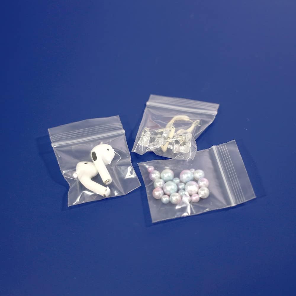 iMailer - 500 Count - 2" x 2" Small Plastic Bags-Clear Reclosable Zip Bags 2 Mil with Lock Seal Zipper for Coins, Jewelry, Snacks, Seeds