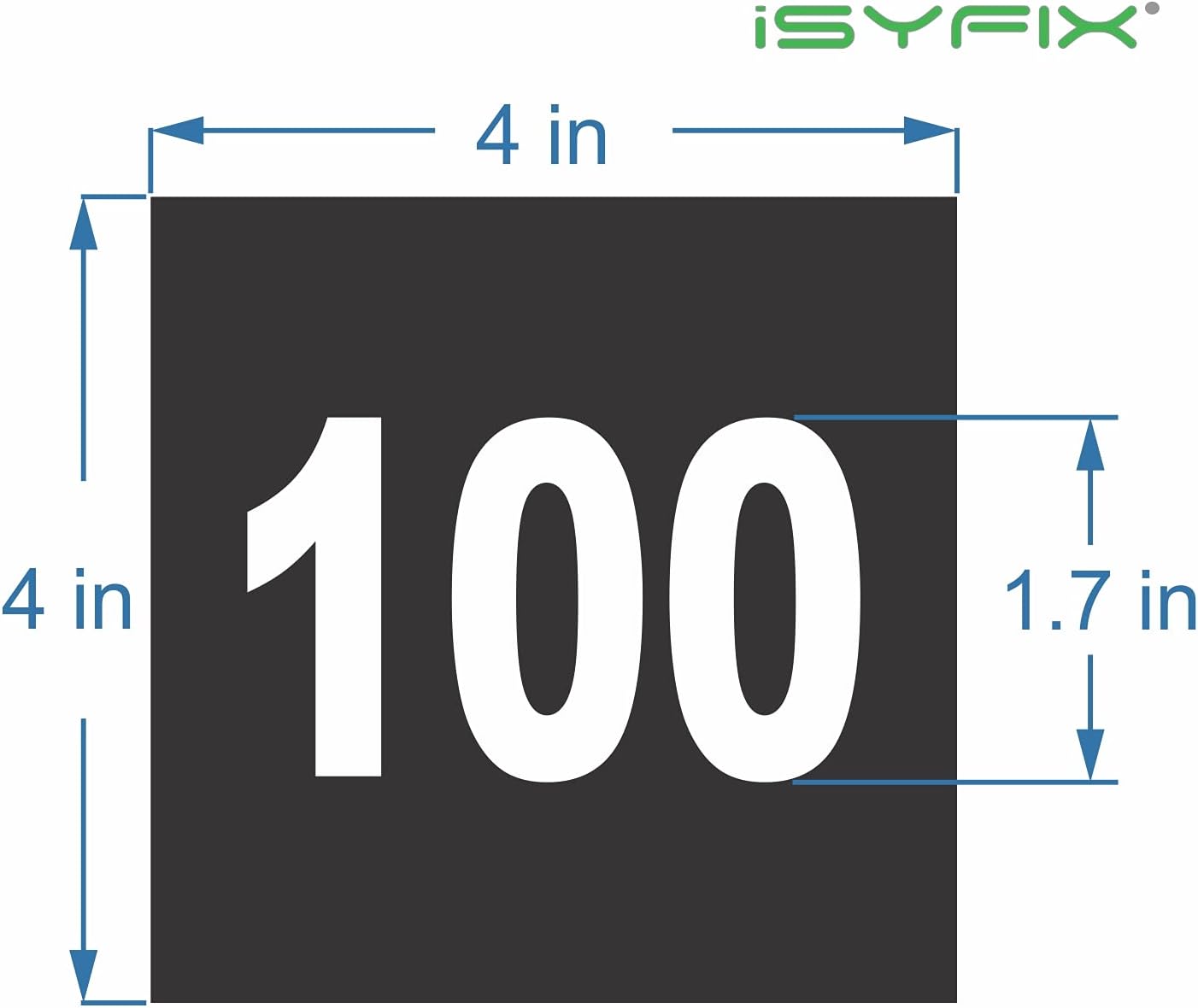iSYFIX Black Consecutive Number Stickers – 1 to 100, 4-inch, 1 Set – Vinyl Self Adhesive Premium Decal, Ideal for Inventory, Storage, Organizing, Boxes, Bins, Toolbox, Lockers & More, Indoor/Outdoor