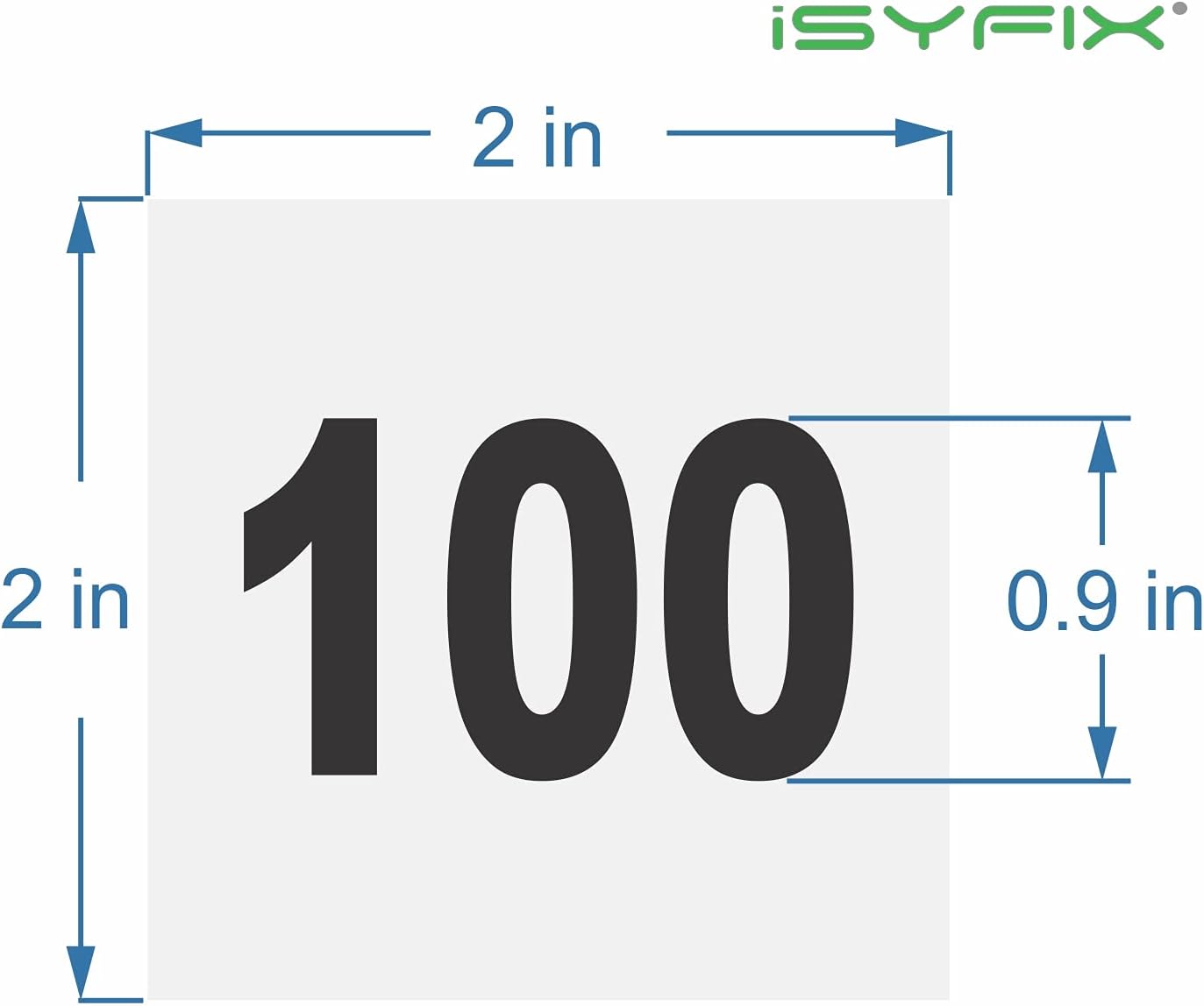 iSYFIX White Consecutive Number Stickers – 1 to 100, 2-inch, 1 Set – Vinyl Self Adhesive Premium Decal, Ideal for Inventory, Storage, Organizing, Boxes, Bins, Toolbox, Lockers & More, Indoor/Outdoor