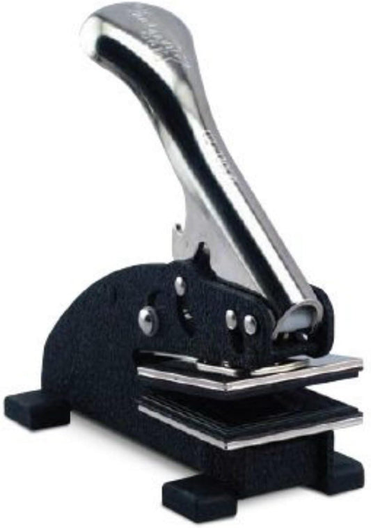 Shiny Custom Logo Desk Embosser Seal - 1-5/8" (1.625") Square Personalized Paper Embosser
